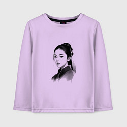 Лонгслив хлопковый детский Восточная девушка, цвет: лаванда