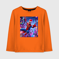 Детский лонгслив Homer Simpson and Spider man - collaboration