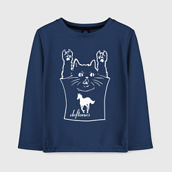 Детский лонгслив Deftones - cat rock