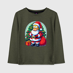Детский лонгслив Santa Simpson - ai art