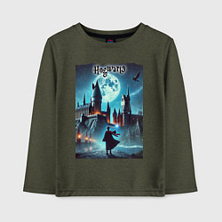 Детский лонгслив Nightly Hogwarts - neon glow