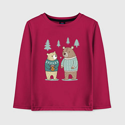 Детский лонгслив Медведи-соседи