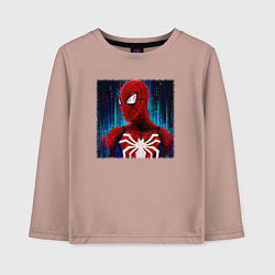 Лонгслив хлопковый детский Человек паук новый, цвет: пыльно-розовый