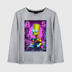 Детский лонгслив Bart Simpson - cool gamer