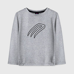 Лонгслив хлопковый детский Магическая вилка, цвет: меланж