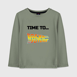 Детский лонгслив Time to back to the future