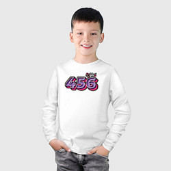 Лонгслив хлопковый детский Игрок 456, цвет: белый — фото 2