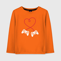 Лонгслив хлопковый детский Lover gamer, цвет: оранжевый
