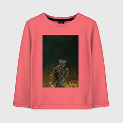 Лонгслив хлопковый детский Dark souls рыцарь, цвет: коралловый