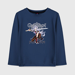 Лонгслив хлопковый детский Разор из игры Genshin Impact, цвет: тёмно-синий