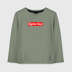 Детский лонгслив Сигма бой supreme style из песни мерч - тик-ток ме