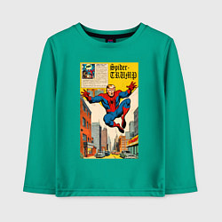 Детский лонгслив Spider-Trump superhero