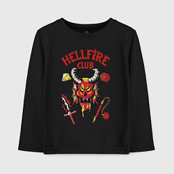 Детский лонгслив Stranger things - hellfire club