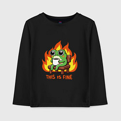 Детский лонгслив Frog - this is fine