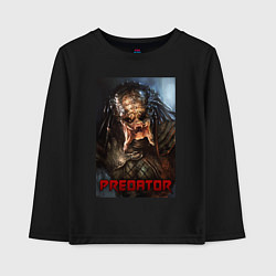 Лонгслив хлопковый детский Predator movie, цвет: черный