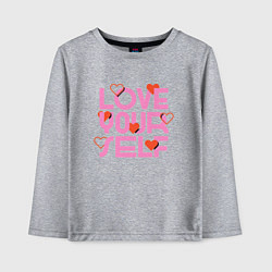 Детский лонгслив Love yourself