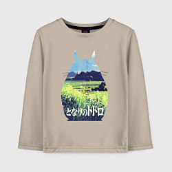 Лонгслив хлопковый детский Nature Totoro, цвет: миндальный