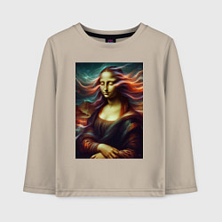 Детский лонгслив Мона Лиза закрыла глаза