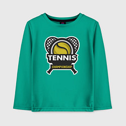 Лонгслив хлопковый детский Tennis championship, цвет: зеленый