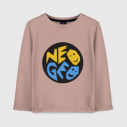 Лонгслив хлопковый детский Neo geo logo, цвет: пыльно-розовый