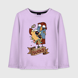 Лонгслив хлопковый детский Flapjack - heart candies, цвет: лаванда