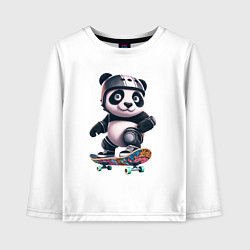 Детский лонгслив Cool panda on a skateboard - extreme