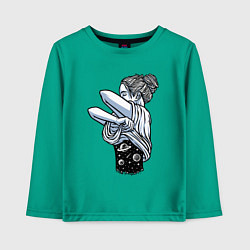 Детский лонгслив Космическая красотка