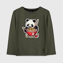 Детский лонгслив Панда - сладкий поедатель лапши