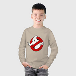 Лонгслив хлопковый детский Ghostbusters - logo, цвет: миндальный — фото 2