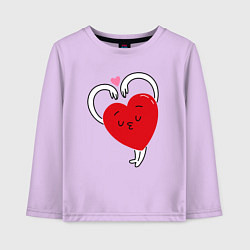 Лонгслив хлопковый детский Love hands, цвет: лаванда