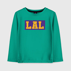 Лонгслив хлопковый детский Lakers basketball, цвет: зеленый