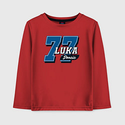Лонгслив хлопковый детский Luka Doncic 77, цвет: красный