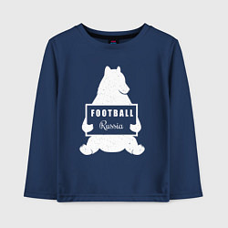 Детский лонгслив Footbal bear Russia