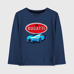 Лонгслив хлопковый детский Bugatti - motorsport, цвет: тёмно-синий