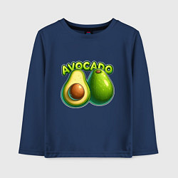 Детский лонгслив Авокадо с надписью