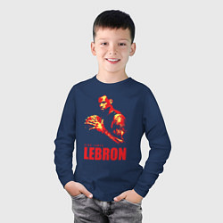 Лонгслив хлопковый детский King James Lebron, цвет: тёмно-синий — фото 2