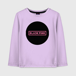 Лонгслив хлопковый детский Blackpink logotype - group of South Korea, цвет: лаванда