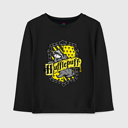 Детский лонгслив Hufflepuff emblem