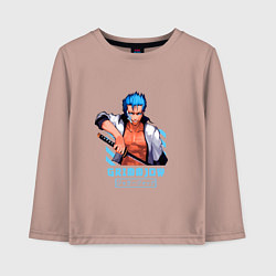 Лонгслив хлопковый детский Блич Гриммджоу, цвет: пыльно-розовый