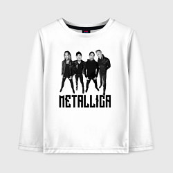 Лонгслив хлопковый детский Metallica - cool guys, цвет: белый