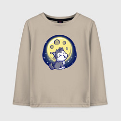 Детский лонгслив Moon wolf