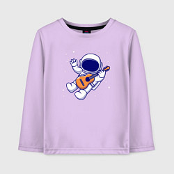 Лонгслив хлопковый детский Космический гитарист, цвет: лаванда