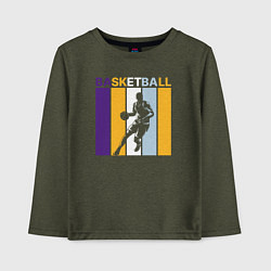 Детский лонгслив Play basketball