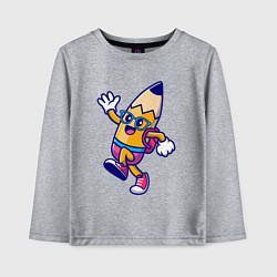 Детский лонгслив Карандаш ученик