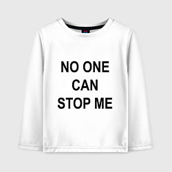 Лонгслив хлопковый детский No one can stop me - Stray Kids, цвет: белый
