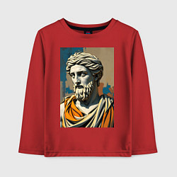 Детский лонгслив Античная статуя в теплых тонах