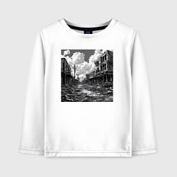 Детский лонгслив Разрушенный город