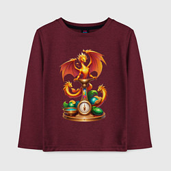 Детский лонгслив Весы в тени дракона