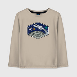 Детский лонгслив Шаттл над луной