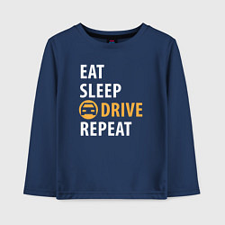 Детский лонгслив Eat sleep drive